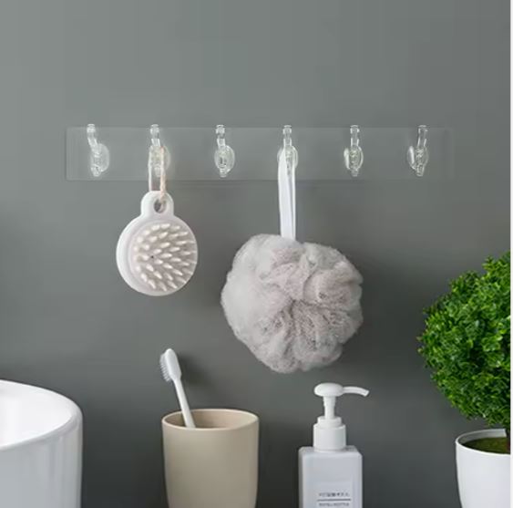 Set de 6 Cârlige Transparente