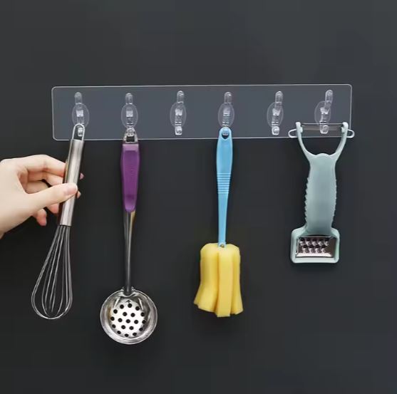 Set de 6 Cârlige Transparente