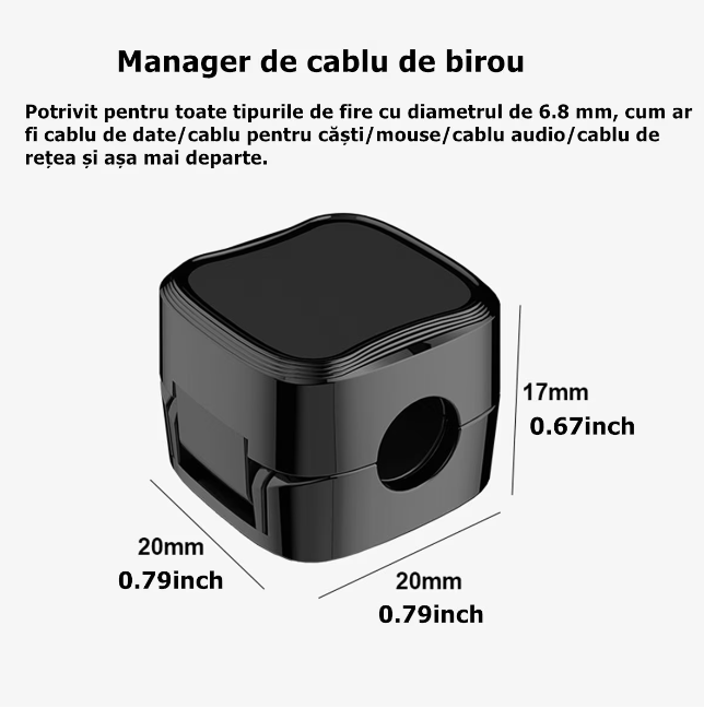 Organizator magnetic pentru cabluri